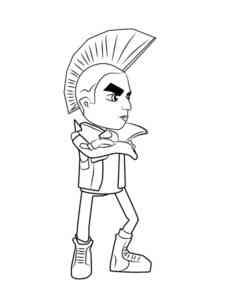Spike from Subway Surfers coloring page