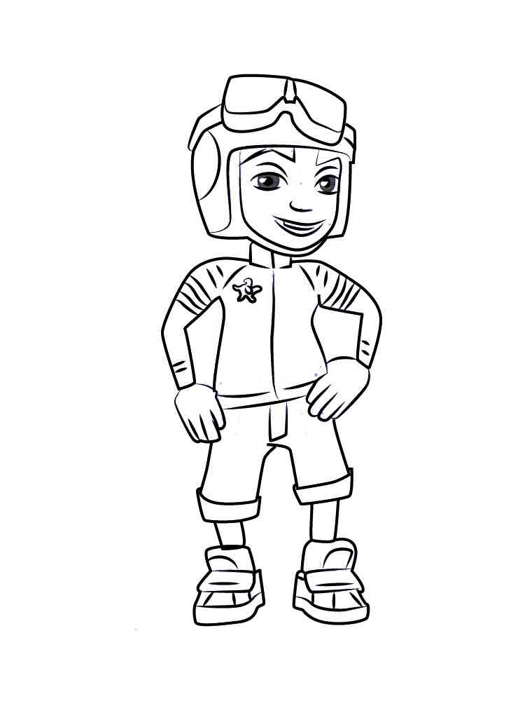 Roberto from Subway Surfers coloring page