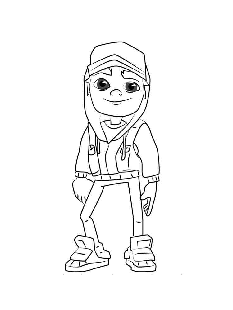 Funny Jake from Subway Surfers coloring page