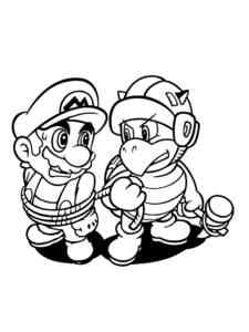 Mario and Koopa Troopa coloring page