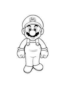 Simple Mario coloring page