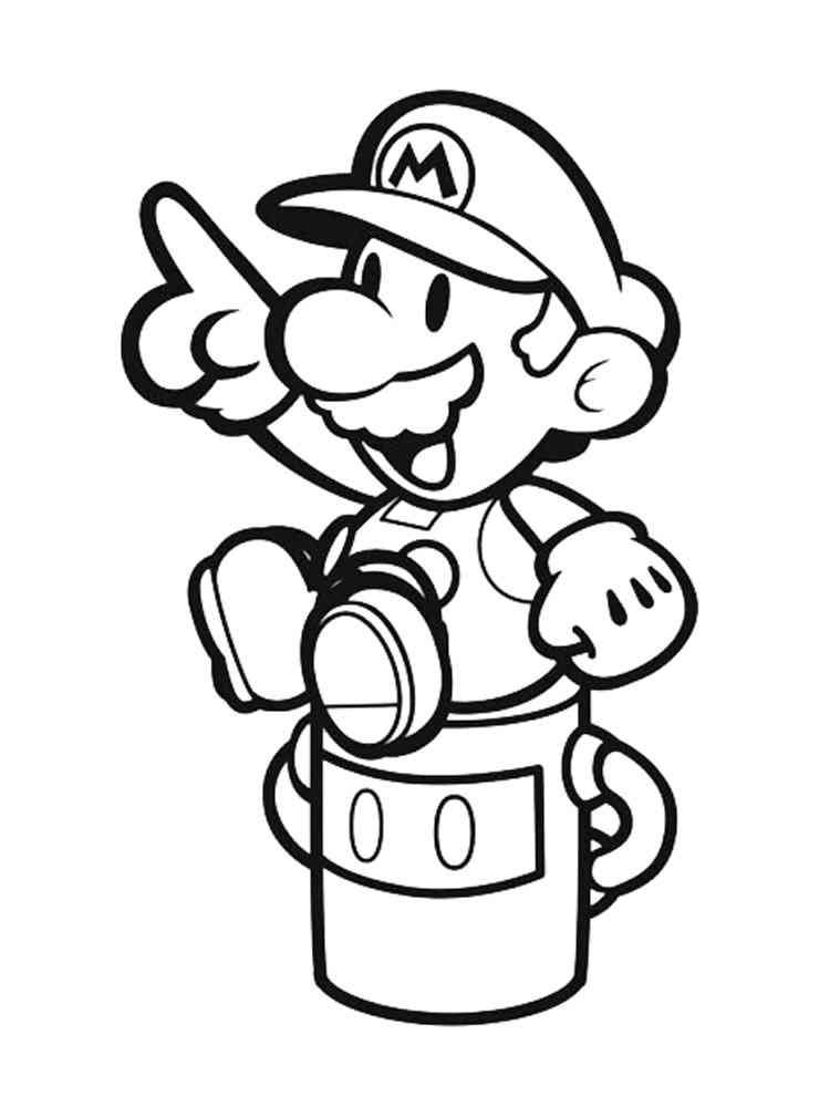 Little Mario coloring page