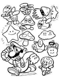 Funny Super Mario coloring page