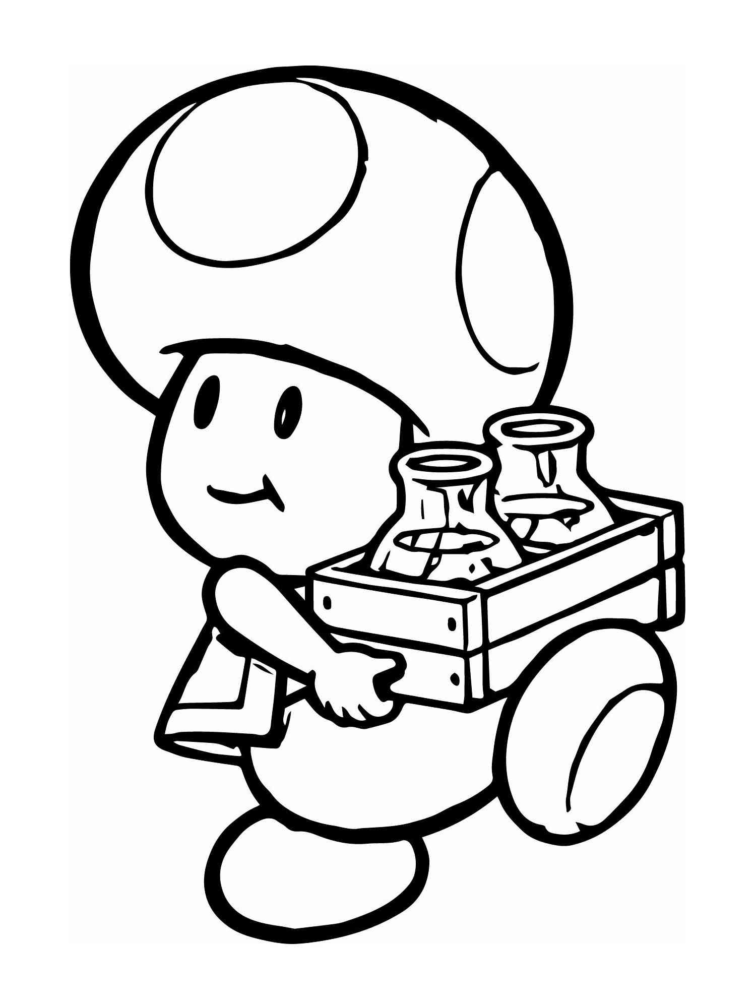 Toad from Super Mario coloring page