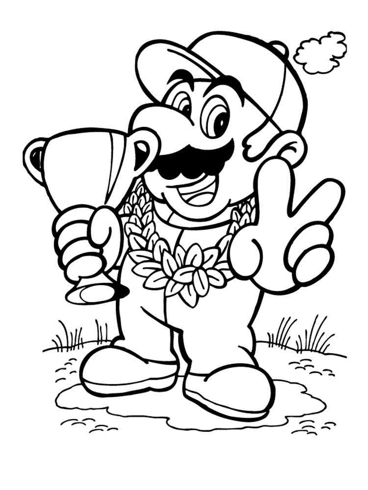 Mario Winner coloring page