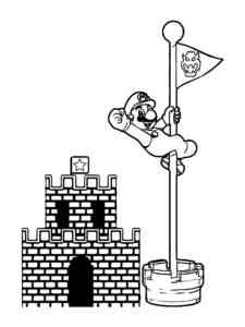 Mario Finishing coloring page