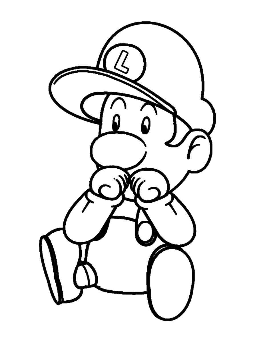 Baby Luigi coloring page