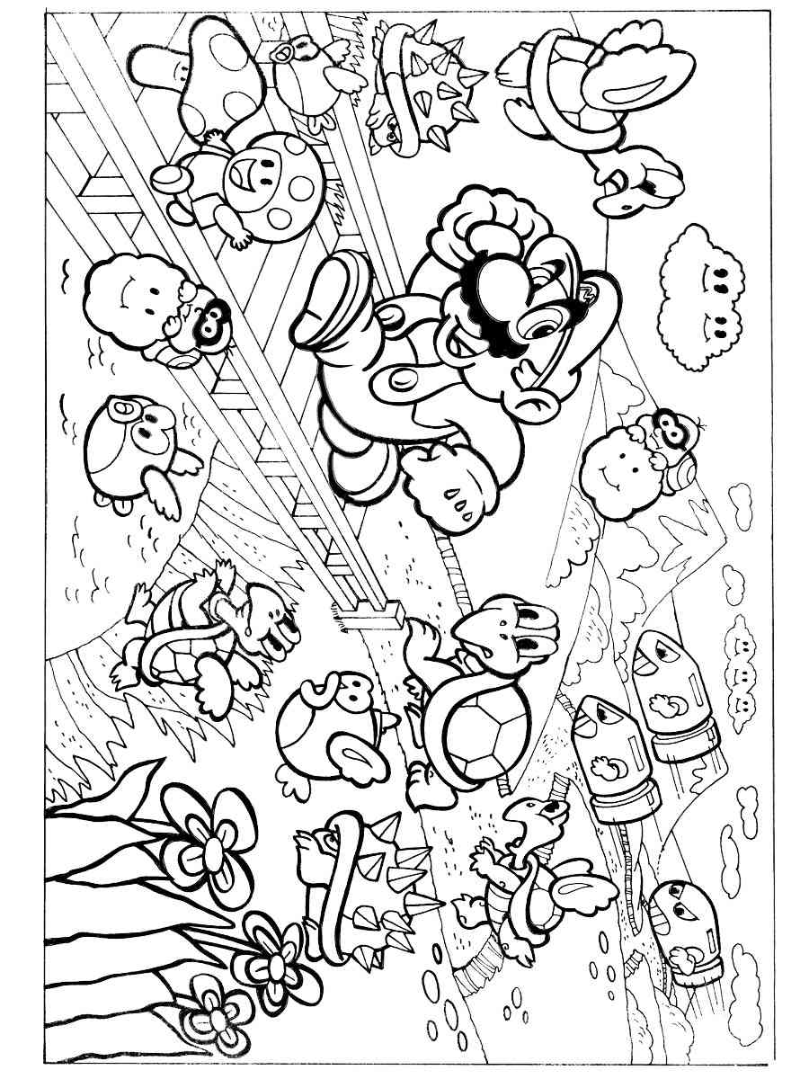 Super Mario Bros coloring page