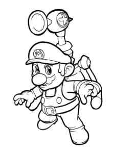Mega Mario coloring page