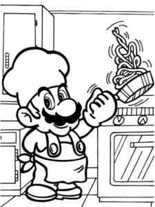 Mario Chef coloring page
