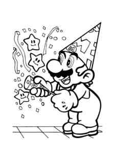 Mario Holiday coloring page