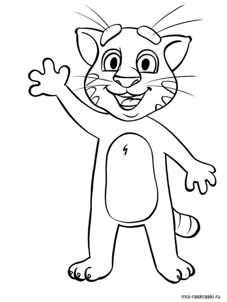 Happy Talking Tom coloring page