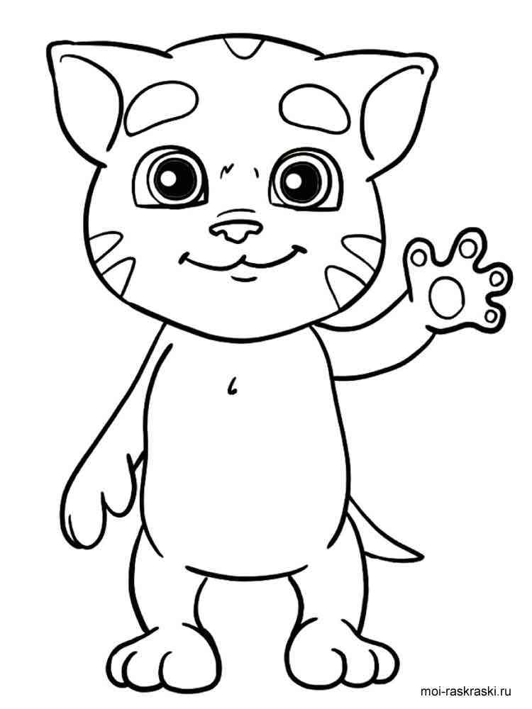 Easy Talking Tom coloring page