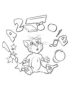 Learning Talking Tom coloring page