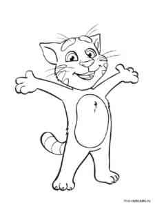 Awresome Talking Tom coloring page