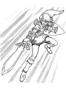 Link Attacks from The Legend Of Zelda coloring page