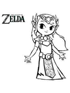 Toon Princess Zelda coloring page