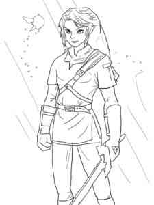 Amazing Link The Legend Of Zelda coloring page