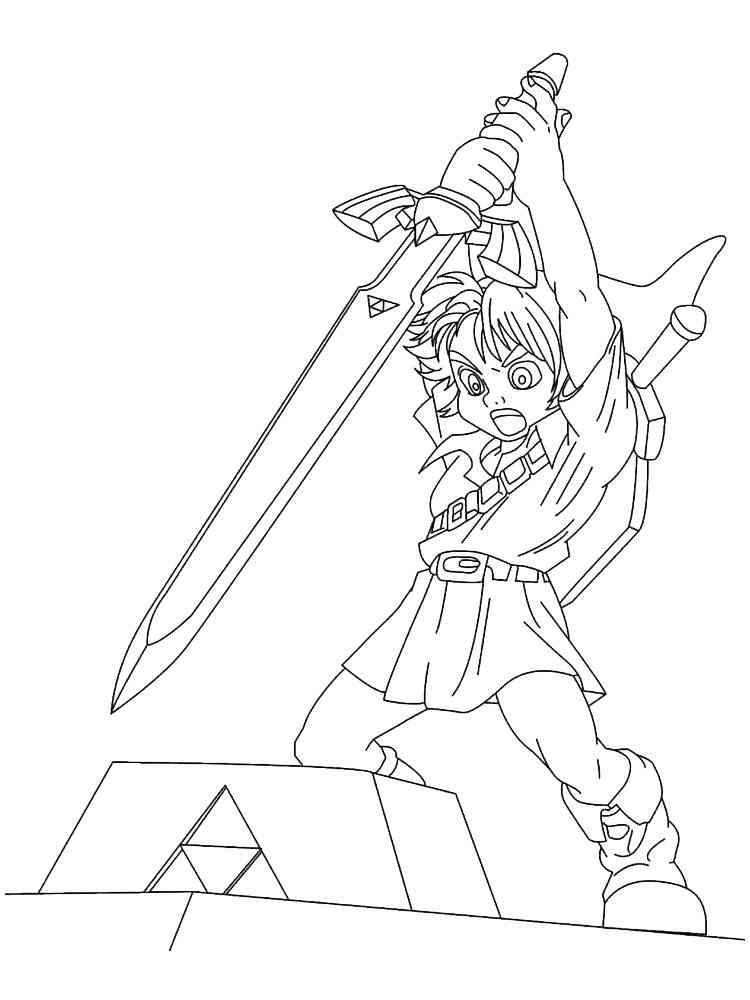 Brave Link from The Legend Of Zelda coloring page