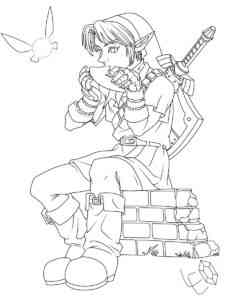 Link eating from The Legend Of Zelda coloring page