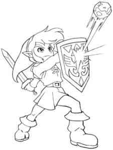 Link defends herself coloring page