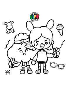 Funny Toca Life: World coloring page
