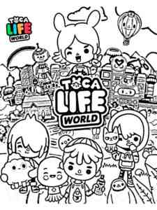 Toca Life World Game coloring page