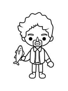 Man Toca Life coloring page