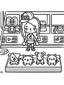 Toca Boca Pets coloring page
