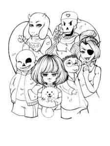 Game Undertale coloring page
