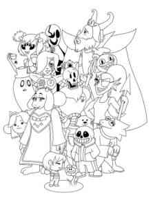 Undertale Game coloring page
