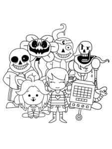 Undertale Characters coloring page