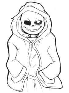 Scary Sans Undertale coloring page