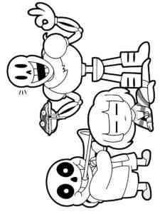 Little Undertale Characters coloring page