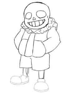 Simple Sans from Undertale coloring page