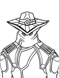 Cypher from Valorant coloring page