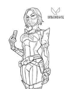 Viper from Valorant coloring page