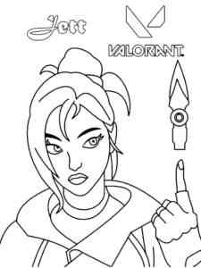 Jett from Valorant coloring page