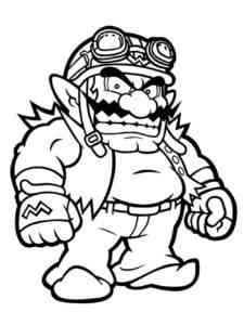Annoying Wario coloring page