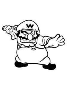 Wario from Mario coloring page