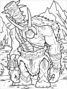 Orc Warrior World of Warcraft coloring page