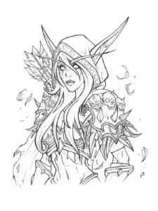 Alleria Windrunner coloring page