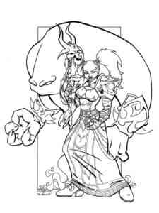 Orc Warlock World of Warcraft coloring page