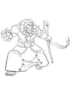 Thrall World of Warcraft coloring page