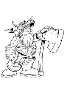 Dwarf World of Warcraft coloring page