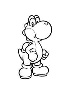 Simple Yoshi coloring page