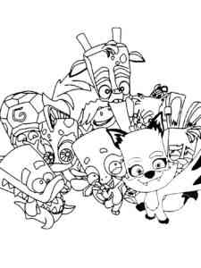 Zooba Characters coloring page