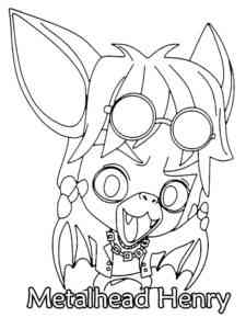 Metalhead Henry from Zooba coloring page