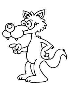 Simple Big Bad Wolf coloring page