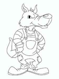 Funny Big Bad Wolf coloring page